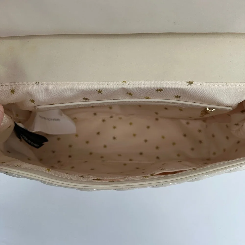 Loungefly Harry Potter Golden Egg Quilted Cream Satchel Crossbody Bag
